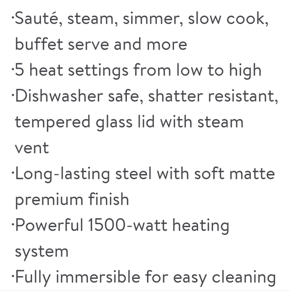 ❤️ New Beautiful 7 Qt Electric Skillet by Drew Barrymore - Picture 8 of 10